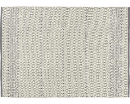 Teppich Morrelino Rauten grau/weiss 140x200 cm