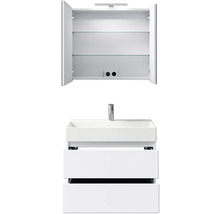 Badezimmer-Set mit Spiegelschrank, Waschbecken und Unterschrank