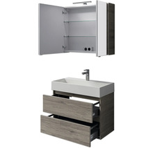 Waschbeckenunterschrank und Spiegelschrank Kombination im Badezimmer