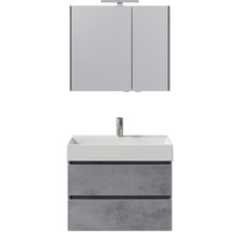 Badezimmerset mit Waschtisch, Waschbecken und Spiegelschrank