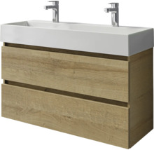 Waschtischunterschrank mit zwei Schubladen und Waschbecken