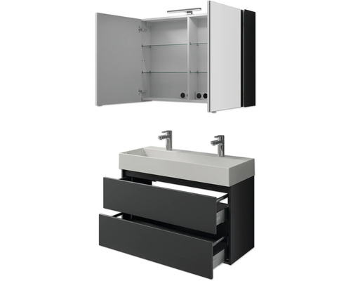 Waschtisch mit Unterschrank und Spiegelschrank für Badezimmer