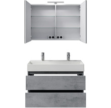 Waschtischunterschrank mit Waschbecken und Spiegelschrank für das Badezimmer
