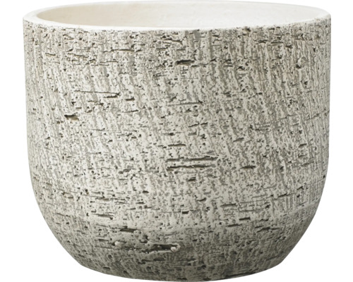 Cache-pot Soendgen Portland céramique Ø 22 cm h 19 cm aspect écorce Pot de fleurs rond avec surface structurée
