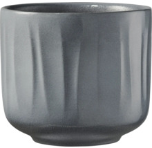 Pot de fleurs en céramique avec surface nervurée
