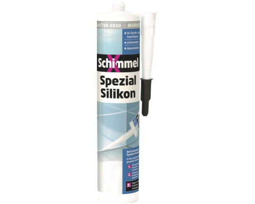 Silicone spéciale SchimmelX gris manhattan 310 ml Schimmel Spezial Silicone Manhattan-Grau pour sanitaires et pièces humides