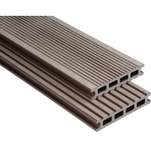 Planche pour terrasses Konsta WPC brun chocolat brossé145x25 mm (produit vendu au mètre)-thumb-0