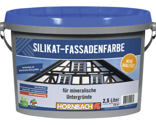 Peinture pour façade au silicate Hornbach blanc 2,5 l Peinture pour façade au silicate Hornbach blanc 2,5 l