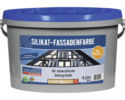 Hornbach Silikat-Fassadenfarbe weiß 5 L