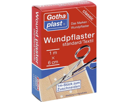 Pansement adhésif Gothapflast à découper 1 m x 6 cm Pansement adhésif Gothapflast à découper 1 m x 6 cm
