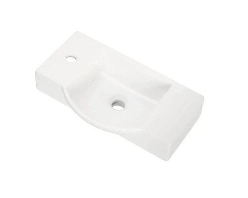 Vasque form&style FELINA 54,7 x 32,5 cm blanc brillant tablette à droite
