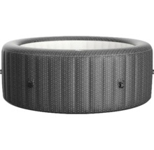 Jacuzzi rond gonflable avec aspect tressé.