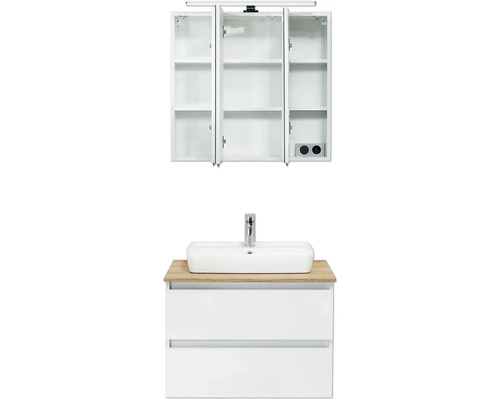 Waschtisch mit Unterschrank und Spiegelschrank für das Badezimmer