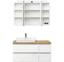 Badezimmer-Set mit Waschbecken, Unterschrank und Spiegelschrank