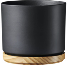Pot de fleurs Soendgen céramique bois Ø 13 cm 13 x 13 x 12 cm gris