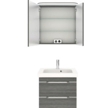 Waschbeckenunterschrank mit Spiegelschrank für das Badezimmer.
