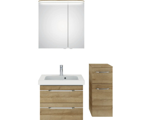 Ensemble de salle de bains avec armoire de toilette, meuble sous-lavabo et meuble bas