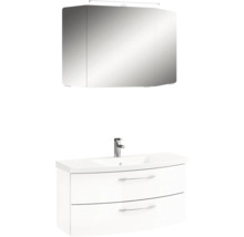 Badezimmer-Set mit Waschtischunterschrank, Waschbecken und Spiegelschrank