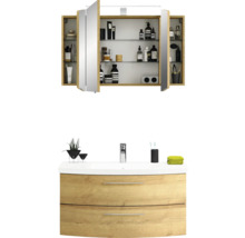 Badezimmermöbel-Set mit Spiegelschrank und Waschtischunterschrank