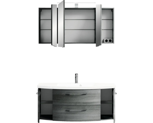 Waschtisch mit Unterschrank und Spiegelschrank für das Badezimmer