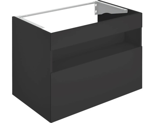 Waschtischunterschrank KEUCO Stageline mit LED-Beleuchtung BxHxT 80 x 62,5 cm x 49 cm Frontfarbe vulkanit matt 32862970100