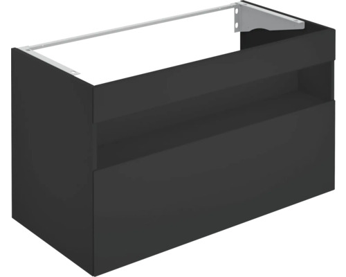 Waschtischunterschrank KEUCO Stageline mit LED-Beleuchtung BxHxT 100 x 62,5 cm x 49 cm Frontfarbe vulkanit matt 32872970100