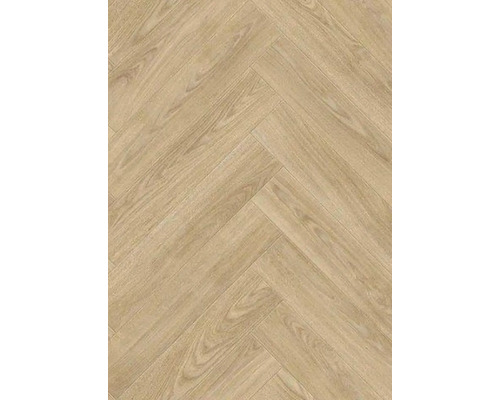 Sol PVC FlashTex aspect chevrons chêne FB126M lames 14x71 cm largeur 400 cm (au mètre)