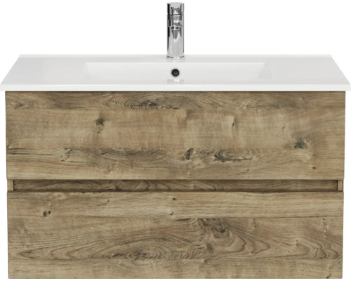 Meuble sous-lavabo avec lavabo et robinet