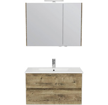 Badezimmerset mit Spiegelschrank, Waschbecken und Unterschrank