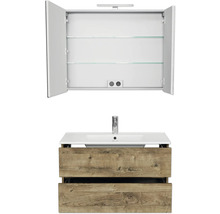 Waschtisch mit Unterschrank und Spiegelschrank für das Badezimmer