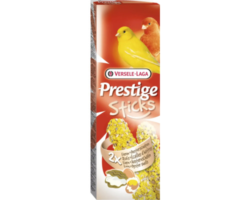 Friandises pour oiseaux VERSELE-LAGA Prestige bâtonnets aux coquilles d'œuf et d'huîtres 2 x 30 g pour canaris