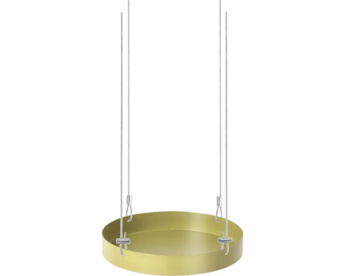 Suspension de tablette Esschert’s Garden S Ø 14 cm H 2 cm métal plastique rond or Suspension ronde avec support