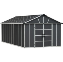 Abri de jardin avec double porte et toit à deux pentes