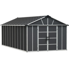 Abri de jardin en métal avec double porte et toit