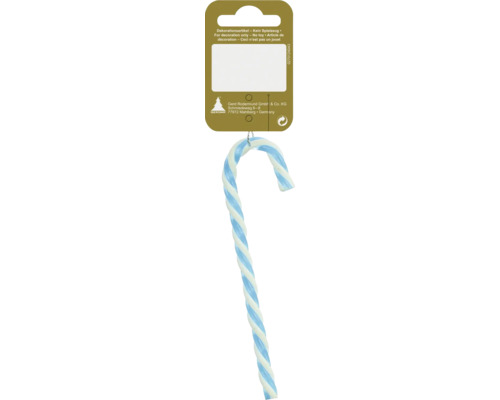 Décoration de Noël suspension sucre d'orge 15 cm bleu clair blanc