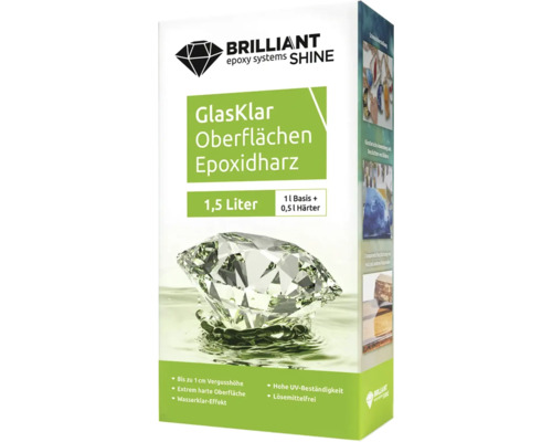 BrilliantShine résine synthétique époxy transparente résine de coulée 7,5 L  - HORNBACH