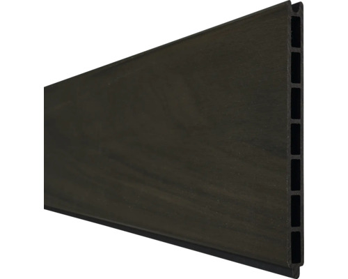Profilé individuel GroJa Flex Grande 180 x 25,3 cm noyer Lame de terrasse en plastique