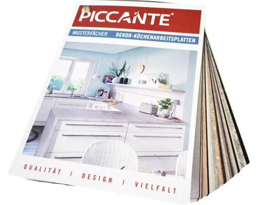 Échantillon de prêt PICCANTE plans de travail de cuisine surfaces décoratives I Présentoir d''échantillons pour plans de travail de cuisine décoratifs de Piccante