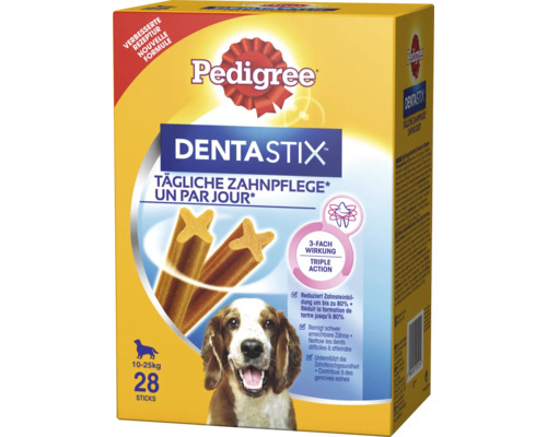 En-cas pour chiens Pedigree Dentastix pour chiens de taille moyenne 4 x 7 pièces friandises à mâcher-0