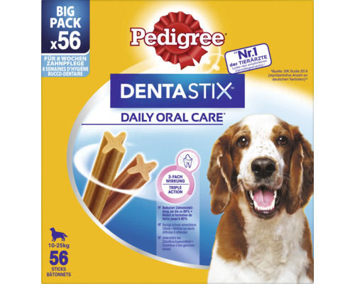 Hundesnack Pedigree Dentastix für mittelgroße Hunde 56 Sticks Kauartikel