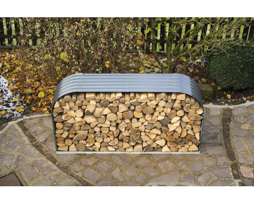 Abri bûches XL 217 x 89 x 154,5 cm anthracite - HORNBACH Luxembourg