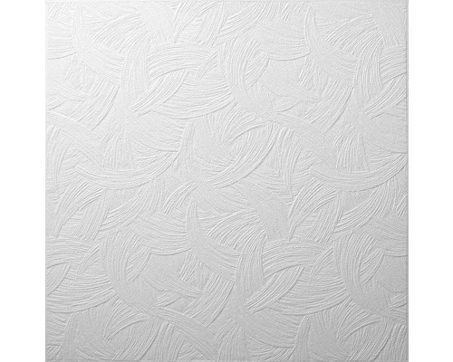Dalle de plafond PSE AP105 50 x 50 x 1 cm 2 m² dans le pack Papier peint intissé blanc avec motif abstrait