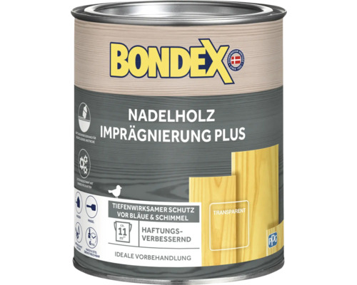 Imprégnation pour bois de conifère BONDEX Plus incolore 750 ml