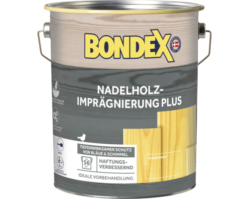 Imprégnation pour bois de conifère Bondex Plus incolore 4 l