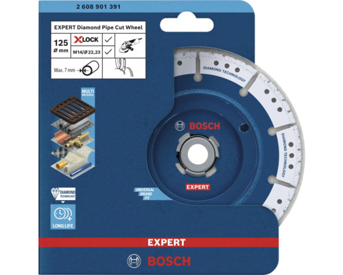 Bosch Expert Diamant Rohrtrennscheibe, 125 Millimeter, geeignet für unterschiedliche Materialien