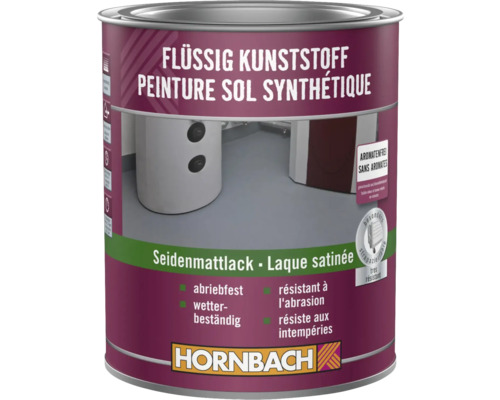Résine synthétique liquide HORNBACH RAL 7032 gris silex 750 ml