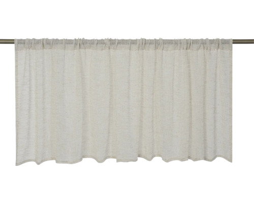 Brise-bise avec passage de tringle Liem beige 140x48 cm Brise-bise avec passage de tringle Liem beige 140x48 cm