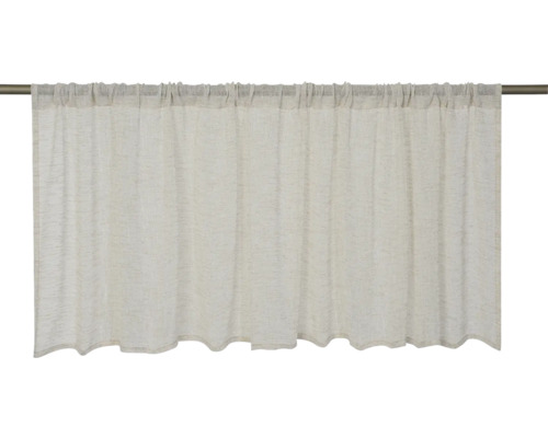 Brise-bise avec passage de tringle Liem beige 140x48 cm