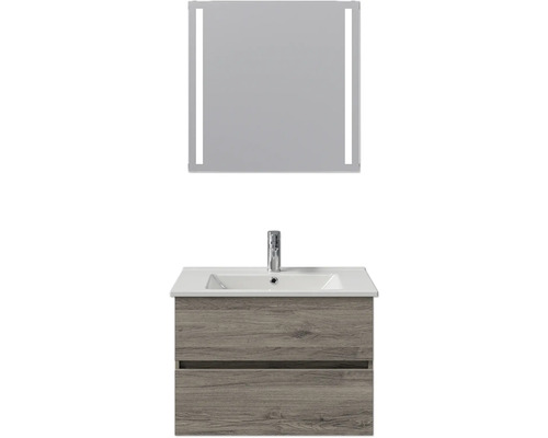 Waschtischkombination mit Spiegel und Unterschrank