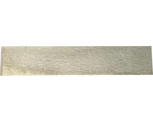 Plaque de clôture en béton Standard Rockstone 200 x 38,5 x 3,5 cm gris
